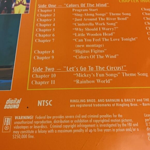 Disney sing-along songs Pocahontas display music - Picture 5 of 7